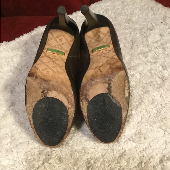 L.A.M.B. Green leather booties size 7 - Picture 5 of 8